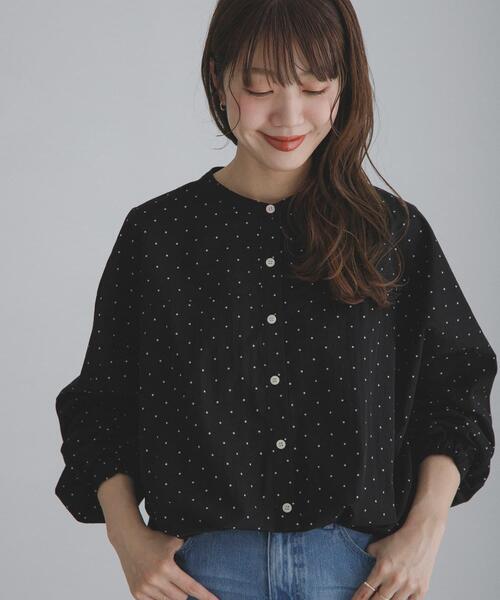TSURU by Mariko Oikawa（ツルバイマリコオイカワ） ドット柄7分袖