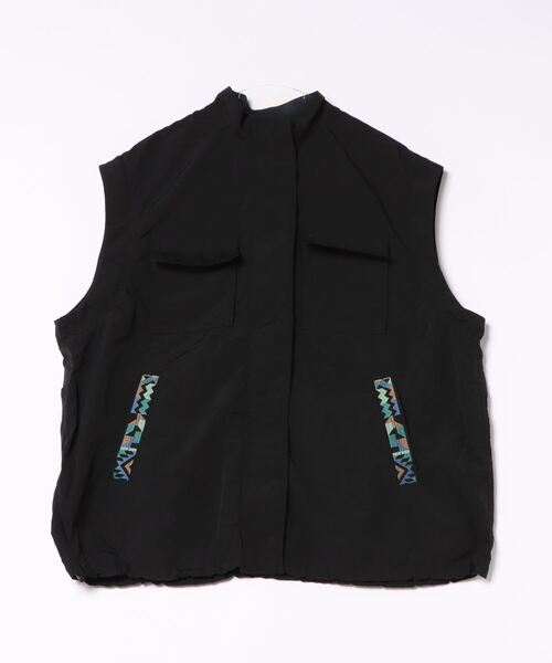 「チチカカ」 ナイロンブルゾン FREE ブラック レディース_画像4