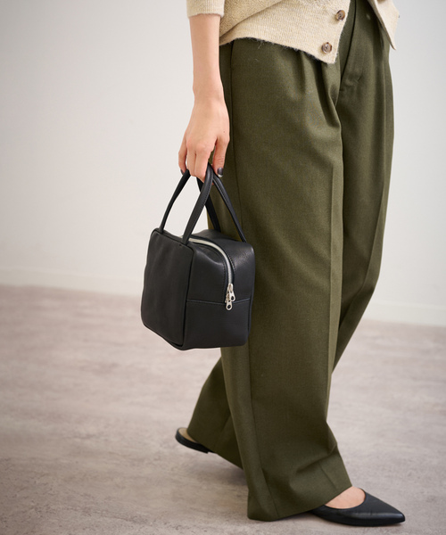 ☆新品　FRAME WORK　ミニバックつき　革製ハンドバッグ　牛革　2点 FRAMeWORK（フレームワーク） ハンドバッグ FREE ブラック レディース