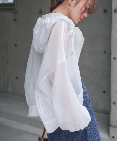 「Bab」 ジップアップパーカー M ブラック レディース_画像5