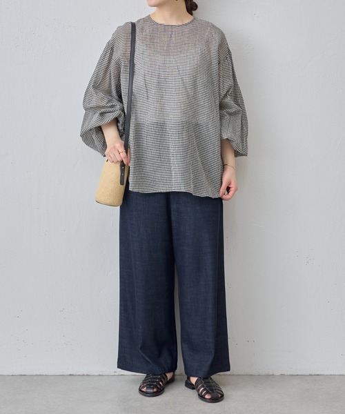 【美品】BEARDSLEY ドットギャザーチュニック　フレアワンピース BEARDSLEY - 【美品】BEARDSLEY ドットギャザーチュニック フレア