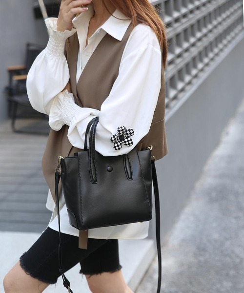 トートバッグ 「 NiiNa / ニーナ 」高品質レザー2WAYスリム