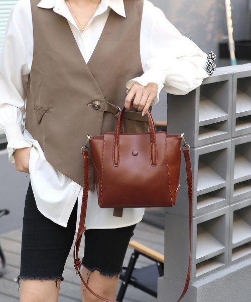 トートバッグ 「 NiiNa / ニーナ 」高品質レザー2WAYスリム