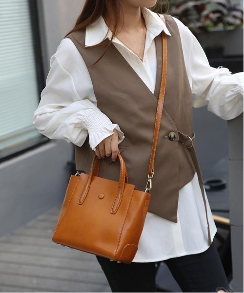 トートバッグ 「 NiiNa / ニーナ 」高品質レザー2WAYスリム