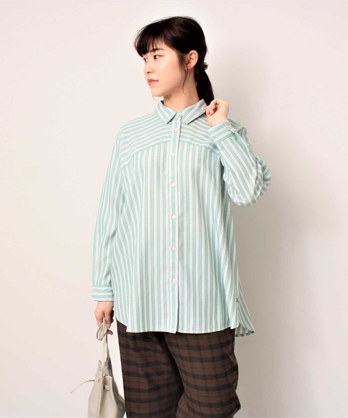 「MB mint breeze」 長袖シャツ 4L クリーム レディース_画像3