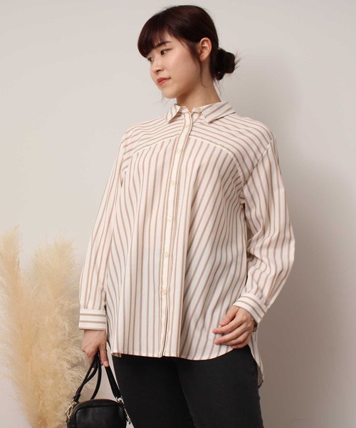 「MB mint breeze」 長袖シャツ 4L クリーム レディース_画像5