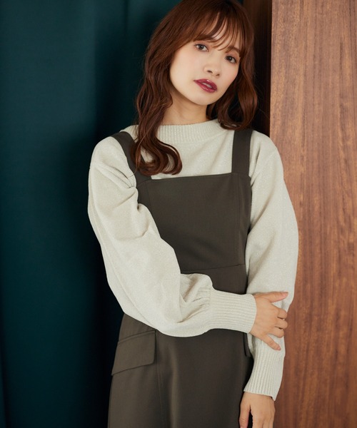 「mysty woman」 長袖ニット FREE ライトブルー レディース_画像5