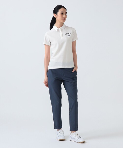 パンツ PURPLE LABEL / 裾ダブル ストライプ柄 ストレッチ パンツ レディース_5