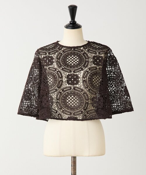 BEARDSLEY（ビアズリー） ポンチョ Bigモチーフレースポンチョ