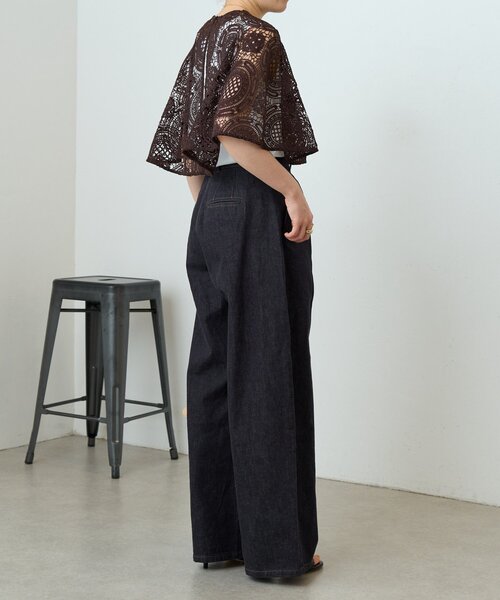 12/15出品終了‼️BEARDSLEY❣️希少リバーポンチョベスト¥68,200 BEARDSLEY（ビアズリー） ポンチョ Bigモチーフレースポンチョ