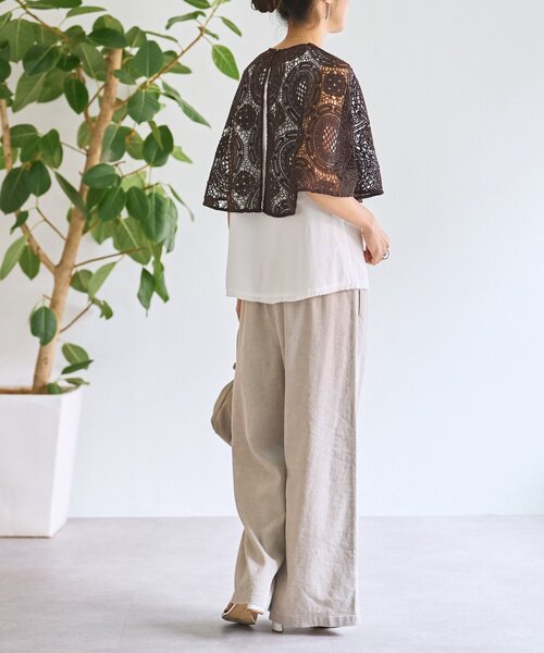 BEARDSLEY（ビアズリー） ポンチョ Bigモチーフレースポンチョ