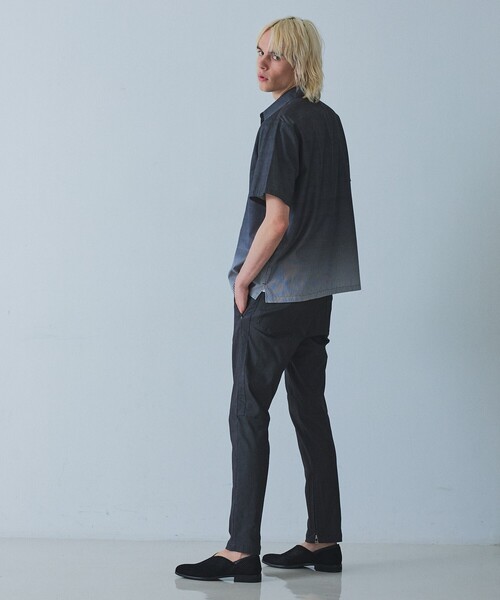 5351 POUR LES HOMMES パンツ ツイル テーパード スキニー パンツ