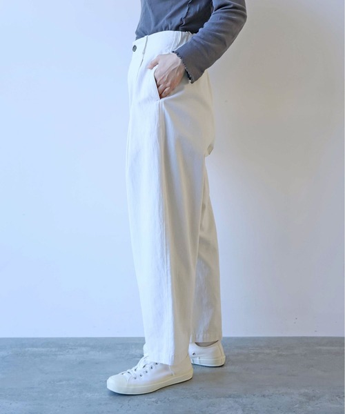 yuni パンツ 60/2強撚コットン バックゴムパンツ 1701PT020261