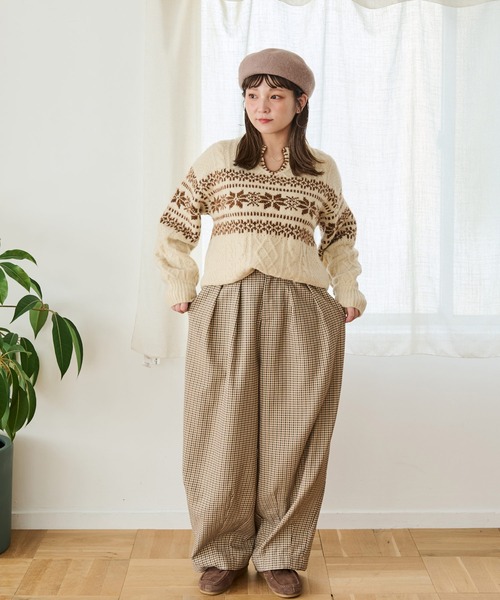 「Crisp」 長袖ニット FREE グリーン レディース_画像7