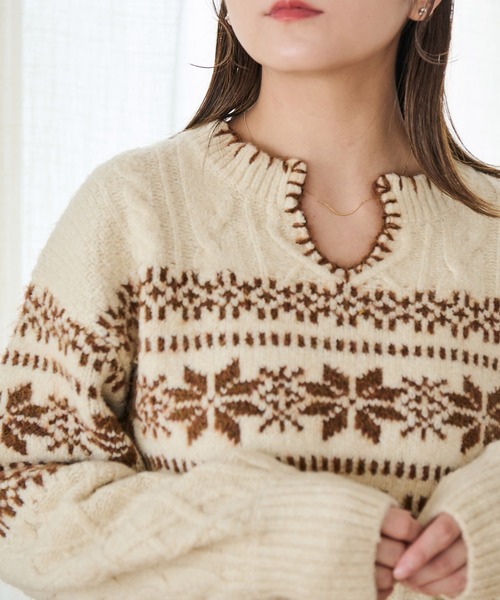 「Crisp」 長袖ニット FREE グリーン レディース_画像9