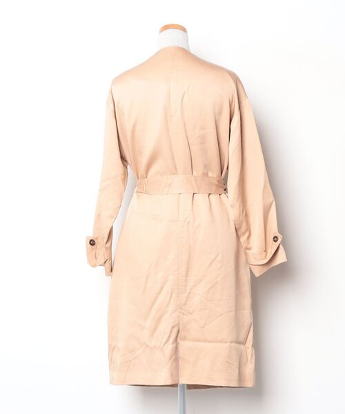 「Discoat Parisien」 ノーカラーコート SMALL ブラウン レディース_画像2