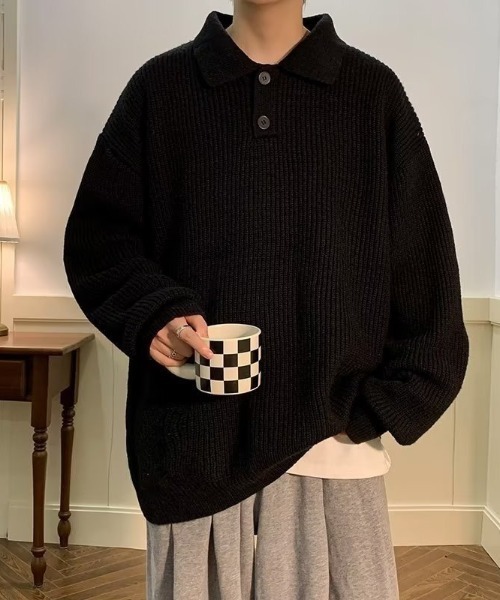 「B.R.U」 長袖ポロシャツ FREE ブラウン メンズ_画像7