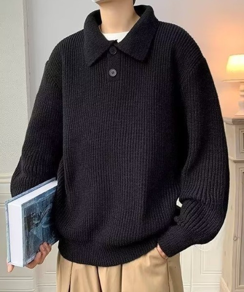 「B.R.U」 長袖ポロシャツ FREE ブラウン メンズ_画像8