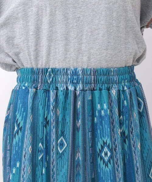 「チチカカ」 フレアスカート LARGE ブルー レディース_画像9