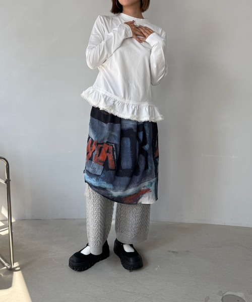 「SANSeLF」 スカート FREE ブルー レディース_画像9
