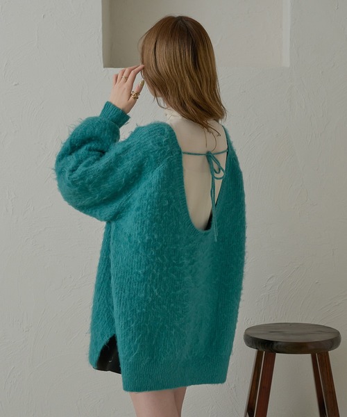 「Ambre Neige」 長袖ニット FREE アイボリー レディース_画像5