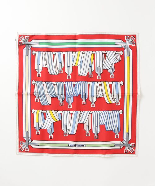 HERMES」 サングル アン フィネス ハンカチ - レッド レディース