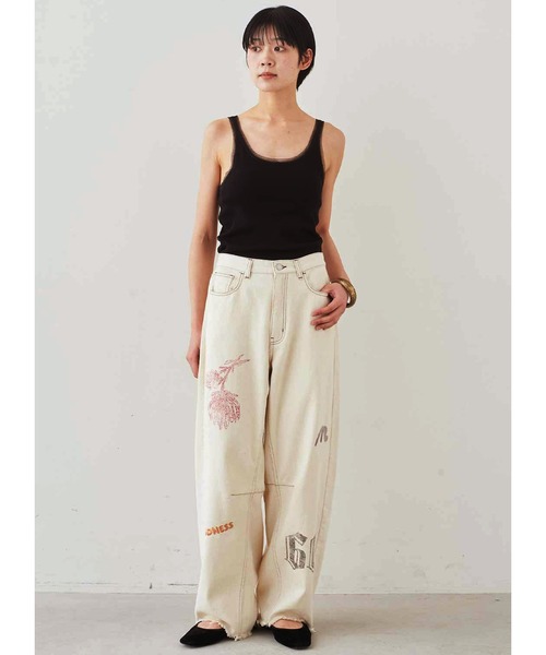 「MEDE19F」 パンツ M オフホワイト レディース_画像3