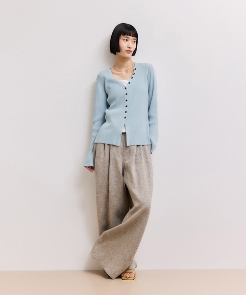 ADAM ET ROPE'（アダムエロペ） カーディガン 「WEB限定」2WAYリブ