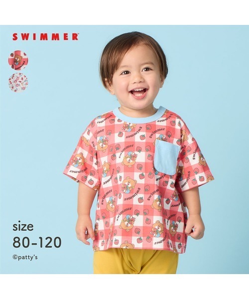 Swimmer キッズ服 計19点 SWIMMER（スイマー） tシャツ SWIMMERコラボ 総柄半袖Tシャツ キッズ