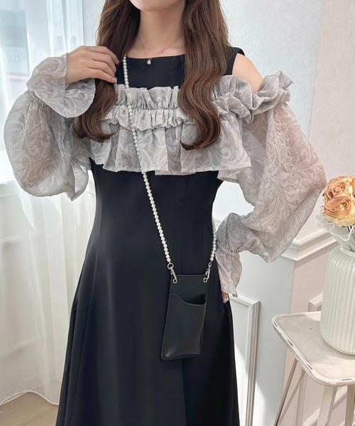 「apres jour」 長袖ワンピース X-LARGE ライトブルー レディース_画像4
