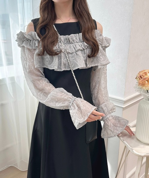 「apres jour」 長袖ワンピース X-LARGE ライトブルー レディース_画像5