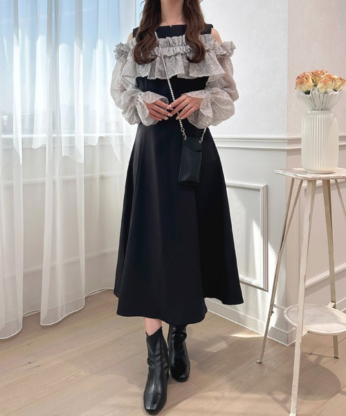 「apres jour」 長袖ワンピース X-LARGE ライトブルー レディース_画像6