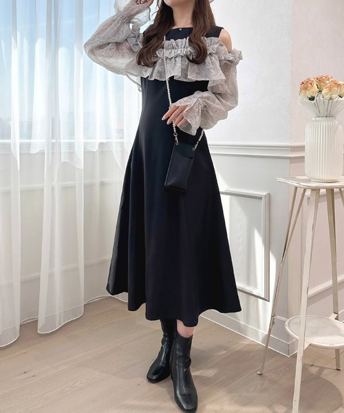 「apres jour」 長袖ワンピース X-LARGE ライトブルー レディース_画像8