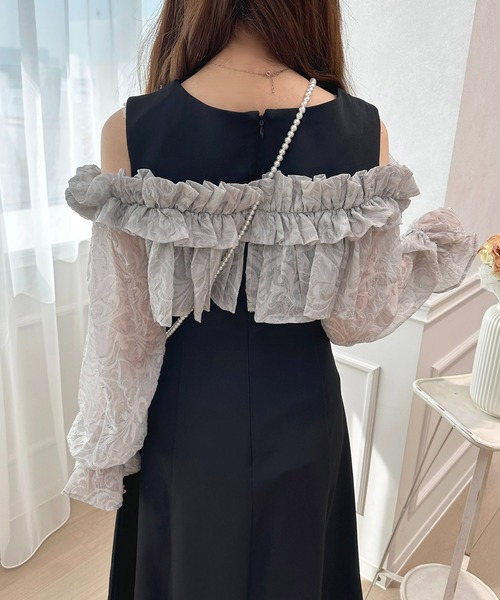 「apres jour」 長袖ワンピース X-LARGE ライトブルー レディース_画像9
