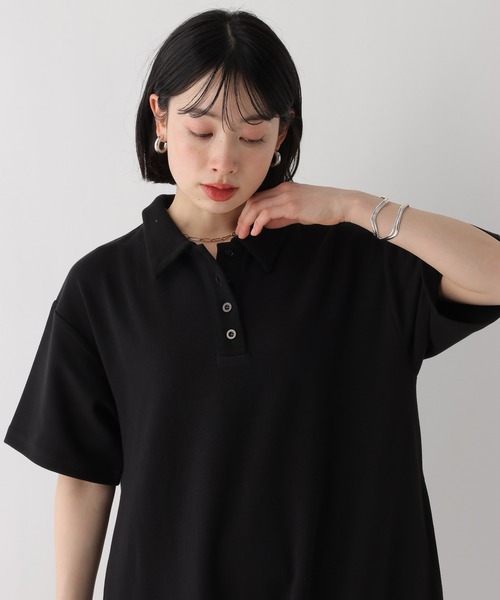 ワンピース 半袖 「WEB限定」機能性ポンチポロカットワンピース | BAYFLOW | 22