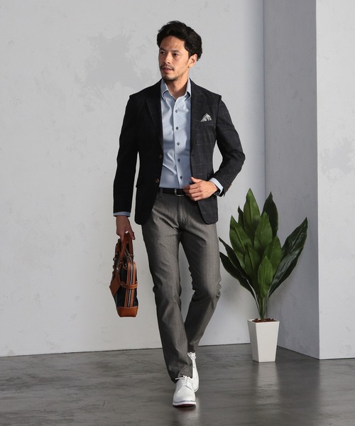 「MEN'S BIGI」 スラックス 04 ブラック メンズ_画像5