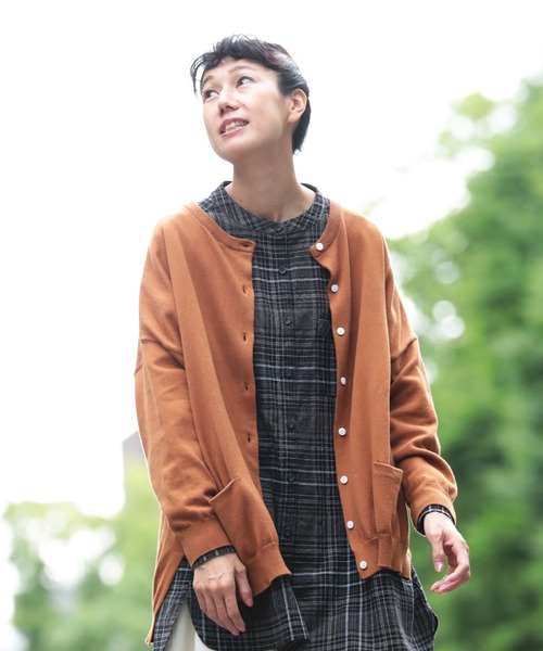 「soulberry」 ニットカーディガン 3L レッド レディース_画像5