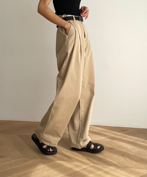 「CANAL JEAN」 「El mar」チノズボン下 MEDIUM ベージュ レディース
