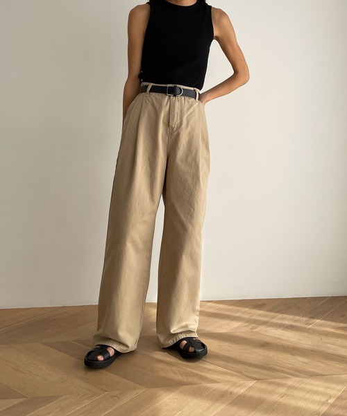 「CANAL JEAN」 「El mar」チノズボン下 MEDIUM ベージュ レディース