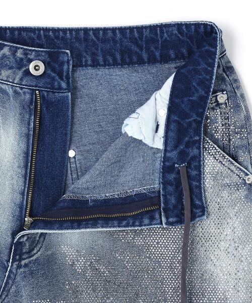 ワイドパンツ ジーンズ FR(13)NDS/フレンズ/LINE STONE BUGGY DENIM メンズ レディースの画像