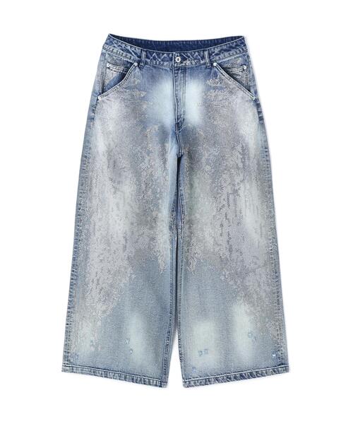 ワイドパンツ ジーンズ FR(13)NDS/フレンズ/LINE STONE BUGGY DENIM メンズ レディースの画像