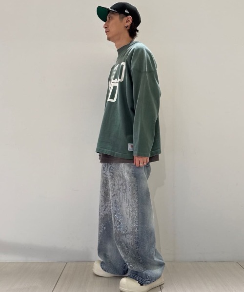 ワイドパンツ ジーンズ FR(13)NDS/フレンズ/LINE STONE BUGGY DENIM メンズ レディースの画像