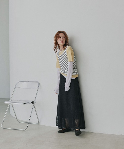 1111666　EIKOKONDO　レース　ロングスカート ad thie（アドティエ） スカート レース ロングスカート : ZOZOTOWN