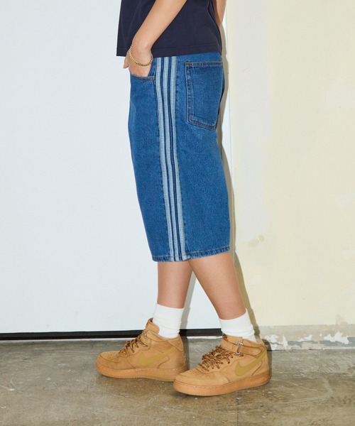 adidas（アディダス） ワイドパンツ ハーフパンツ ジーンズ 短パン
