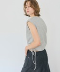 tシャツ サイドリボントップス レディースの詳細画像3