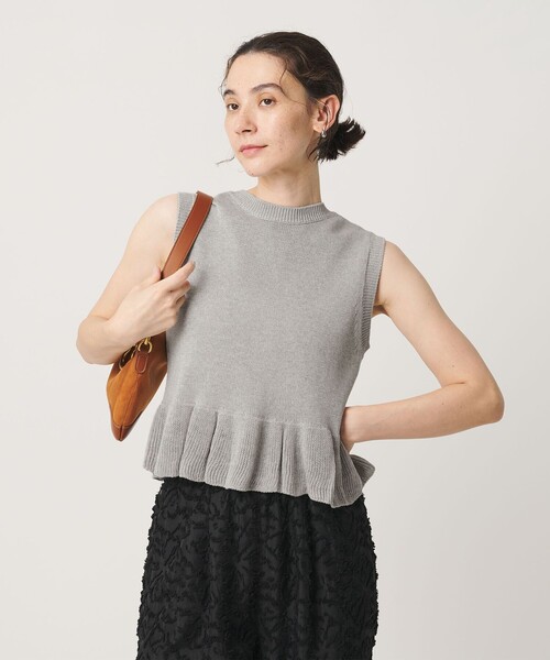 BEAUTY＆YOUTH UNITED ARROWS ベスト ジレ 夏 コットン ペプラム 2WAY