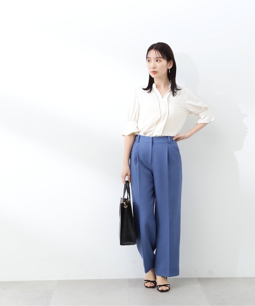「N.(N. Natural Beauty Basic)」 半袖ブラウス MEDIUM オフホワイト レディース_画像5