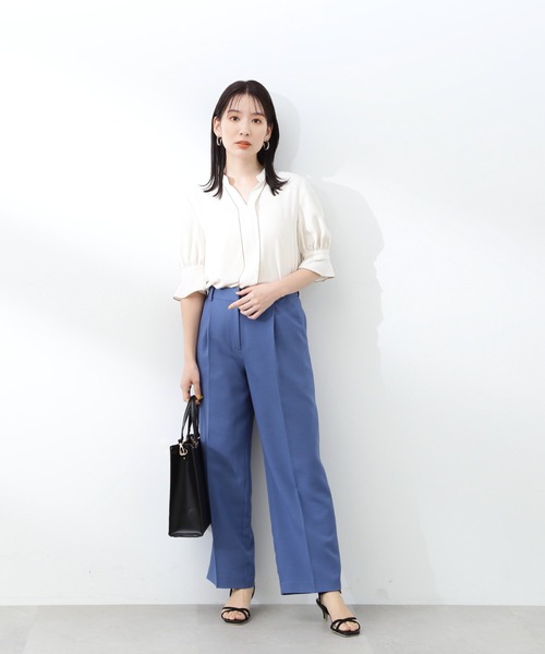 「N.(N. Natural Beauty Basic)」 半袖ブラウス MEDIUM オフホワイト レディース_画像6