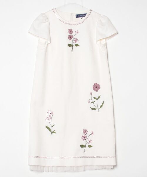 M'S GRACY 今期花柄ワンピース 半袖38サイズ M'S GRACY（エムズグレイシー） 花柄半袖ワンピース 36 ホワイト