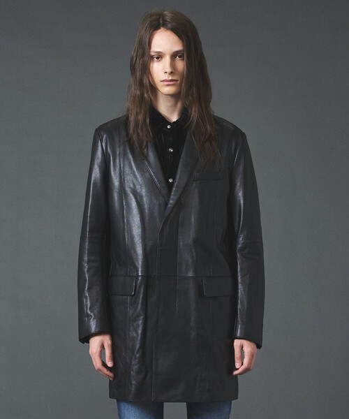 5351 POUR LES HOMMES 革ジャン ライダース レザー ハーフコート